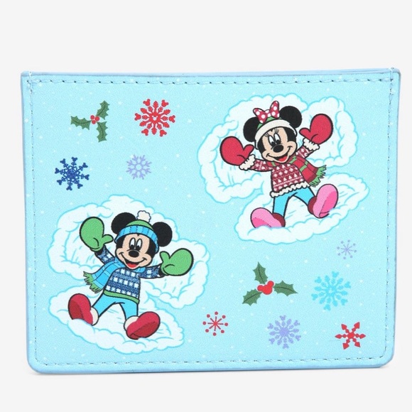 Her Universe Disney Mickey Mouse & Minnie Mouse Snow Angels Cardholder.NWT - Picture 1 of 3